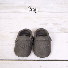 Load image into Gallery viewer, Genuine Leather Baby Moccasins - Newborn Size