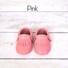Load image into Gallery viewer, Genuine Leather Baby Moccasins - Newborn Size