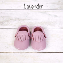 Load image into Gallery viewer, Genuine Leather Baby Moccasins - Newborn Size