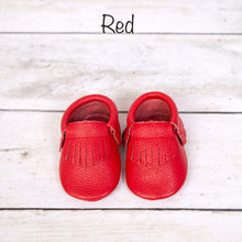 Load image into Gallery viewer, Genuine Leather Baby Moccasins - Newborn Size