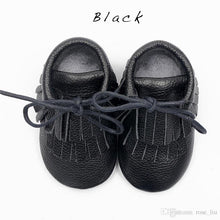 Load image into Gallery viewer, Double Fringe Genuine Leather Toddler Moccasins