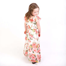 Load image into Gallery viewer, Last One! Flutter Sleeve Maxi Dress - Coral Floral - Size 5