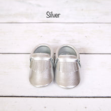 Load image into Gallery viewer, Genuine Leather Baby Moccasins - Newborn Size