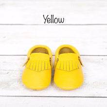 Load image into Gallery viewer, Genuine Leather Baby Moccasins - Newborn Size