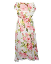 Load image into Gallery viewer, Last One! Flutter Sleeve Maxi Dress - Coral Floral - Size 5