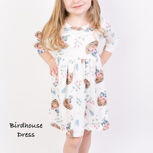 Soft Birdhouse Dress - Last One! Size 6-9 months